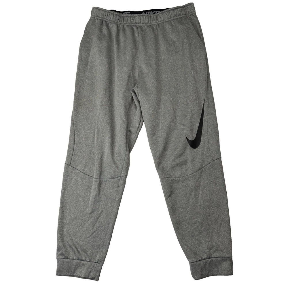 Nike Dri Fit Therma Fleece Jogger Sweatpants Gray Mens XL Athletic EUC